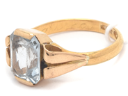 Lot, Ring engraved 23K with infattning i 18K with stone brv 5,1g, in auction: Pawn – Tuesday 16 June 2020