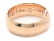 Lot, Ring engraved 9K 6,3g, in auction: Pawn – Tuesday 16 June 2020