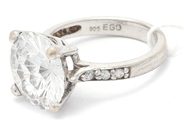 Jewellery, Ring with stones S925 Ø16½ brv 5,1g, in auction: Pawn – Tuesday 16 June 2020
