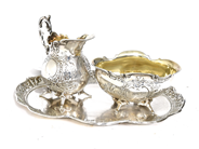 Silverware, Silver, set with tray length 16,5cm, in auction: Pawn – Tuesday 16 June 2020