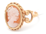 Lot, Ring, skew with came 18K brv 3,5g, in auction: Pawn – Tuesday 16 June 2020