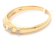 Jewellery, Ring double-dyed with diamonds 5xca0,005ct 18K Ø19½ 3,3g, in auction: Pawn – Tuesday 16 June 2020