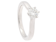 Jewellery - SOLITAIRE RING, 18K white gold with brilliant cut diamond 0,50 ct - View 1