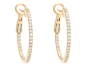 Jewellery - EARRINGS, 18K gold with 72 brilliant cut diamonds 0,35 ctw TW(G)/VS - View 1