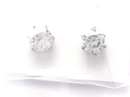 Jewellery - Earrings one pair 18K white gold 1,4g with stones - View 1