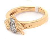 Jewellery - Ring 18K 5,3g Ø17¼ with diamonds 14xca0,01ct - View 2