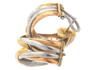 Jewellery - Earrings 18K 13,5g double-dyed with diamonds 12xca0,005ct - View 2