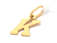 Jewellery, Pendant 18K 1g letter K, in auction: Pawn – Tuesday 8 September 2020