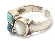 Jewellery, Ring S925 5,6g Ø16 with stones, in auction: Pawn – Tuesday 8 September 2020