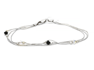 Jewellery - Bracelet S925 3,4g 19,5cm with stones, defect - View 1