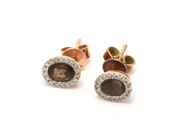 Jewellery - Earrings 18K 1,5g with stones and diamonds 36xca0,005ct - View 1
