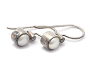 Jewellery - Earrings S925 2,6g with pearls and white stones, KUMKUM i case - View 1