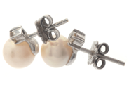 Jewellery, Earrings 18K 2,9g i white gold with pearls and diamonds 2xca0,08ct, in auction: Pawn – Tuesday 8 September 2020