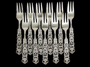 Silverware, Dessert-forks S830 267,6g 11 items 146mm tillverkade year 1967, in auction: Pawn – Tuesday 8 September 2020