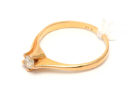 Lot, Ring 21K 3g Ø17 3/4 with white stone skew, in auction: Pawn – Tuesday 8 September 2020