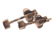Jewellery, One pair earrings gilded with garnet silver 0,9g, in auction: Pawn – Tuesday 8 September 2020