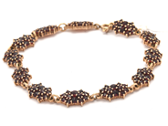 Jewellery, Bracelet gilt with garnets 19cm silver 10,6g, in auction: Pawn – Tuesday 8 September 2020