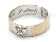 Lot, Ring with dia engraved Ø16 18K 3,4g, in auction: Pawn – Tuesday 8 September 2020