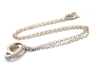 Jewellery, Chain with integrated pendant with stones S925 41-43cm brv 9,8g, in auction: Pawn – Tuesday 8 September 2020