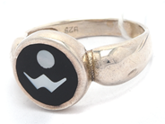 Jewellery, Ring with enamel S925 Ø20 7,1g , in auction: Pawn – Tuesday 8 September 2020