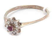 Jewellery, Ring with stones S925 Ø18½ brv 1,5g, in auction: Pawn – Tuesday 8 September 2020