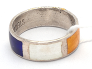 Jewellery, Ring with enamel S925 Ø17 brv 3,7g, in auction: Pawn – Tuesday 8 September 2020