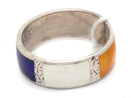Jewellery, Ring with enamel S925 Ø16½ brv 4g, in auction: Pawn – Tuesday 8 September 2020