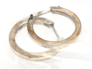 Jewellery, Earrings one pair hoops S925 Ø2,5cm 5,2g, in auction: Pawn – Tuesday 8 September 2020