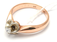 Jewellery, Solitaire ring 14K 4,7g Ø18, with diamond 1xca0,15ct, in auction: Pawn – Tuesday 8 September 2020