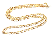 Jewellery, Necklace Figaro 14K 7,5g 51,5cm width: 0,44cm, in auction: Pawn – Tuesday 8 September 2020
