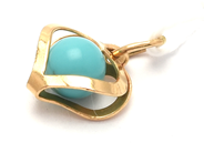 Jewellery - Pendant 18K 0,4g, with stone - View 1