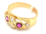Lot, Ring 18K 2,6g Ø15¼, with stones, in auction: Pawn – Tuesday 8 September 2020