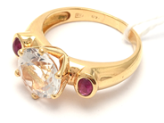 Jewellery, Ring 18K 4,2g Ø15¾, with stones, in auction: Pawn – Tuesday 8 September 2020