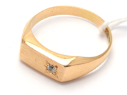 Jewellery, Ring 18K 1,4g Ø14¾, with white stone, in auction: Pawn – Tuesday 8 September 2020