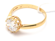 Jewellery, Ring 18K 2,2g Ø16, with white stone, in auction: Pawn – Tuesday 8 September 2020