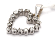 Jewellery, Pendant 18K white gold 0,7g, heart, in auction: Pawn – Tuesday 8 September 2020