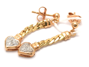 Jewellery, Earrings one pair 18K 2,8g, with diamonds 2xca0,01ct, in auction: Pawn – Tuesday 8 September 2020