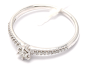 Jewellery, Ring 18K 2,1g Ø17¼ white gold with diamonds tot. ca0,18ct, in auction: Pawn – Tuesday 13 October 2020