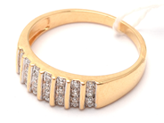 Jewellery, Ring 18K 3,2g Ø17¾ with diamonds tot. approx 0,11ct, in auction: Pawn – Tuesday 13 October 2020