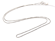 Jewellery, Chain Box-chain 18K 1,1g 42cm white gold, in auction: Pawn – Tuesday 13 October 2020