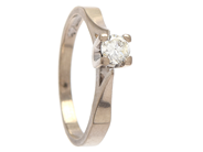 Jewellery, SOLITAIRE RING, 18K white gold, in auction: Lilla jewellery – Thursday 22 October 2020
