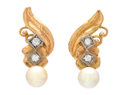 Jewellery, EARRINGS, 18K gold, in auction: Lilla jewellery – Thursday 22 October 2020
