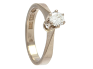 Jewellery, SOLITAIRE RING, 18K white gold, in auction: Lilla jewellery – Thursday 22 October 2020