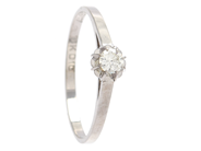 Jewellery, SOLITAIRE RING, 18K white gold, in auction: Lilla jewellery – Thursday 22 October 2020