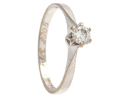 Jewellery, SOLITAIRE RING, 18K white gold, in auction: Lilla jewellery – Thursday 22 October 2020