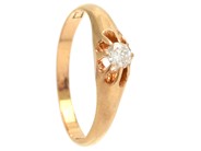 Jewellery, SOLITAIRE RING, 18K gold, in auction: Lilla jewellery – Thursday 22 October 2020
