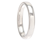 Jewellery - PLAIN RING, 18K white gold - View 1