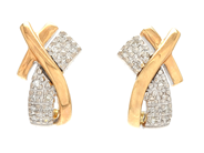 Jewellery - EARRINGS, 18K gold with single cut diamonds 0,12 ct - View 1