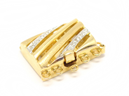 Jewellery, CLASP, 18K gold with diamonds, in auction: Classic – Saturday 28 May 2011