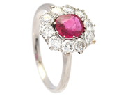 Jewellery, CLUSTER RING, platinum, in auction: Classic – Saturday 21 November 2020
